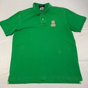 Men's Psycho Bunny Size 7 (Measures XL) Green Pique Pima Cotton Polo Shirt